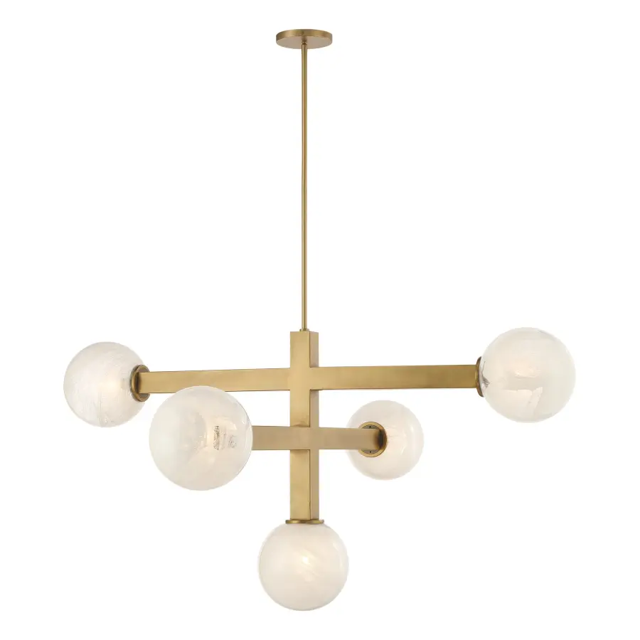 Narra 47" 5-Light Linear Chandelier in Legacy Brass - Image 10