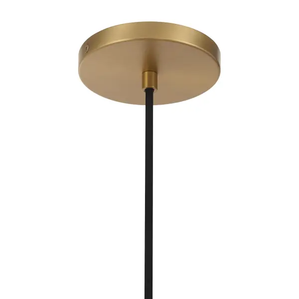 Narra 12" Pendant in Legacy Brass with White Bubble Glass - Image 5