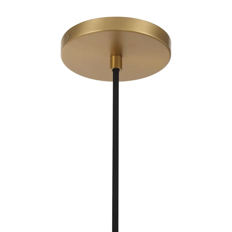 Narra 12" Pendant in Legacy Brass with White Bubble Glass - Image 5