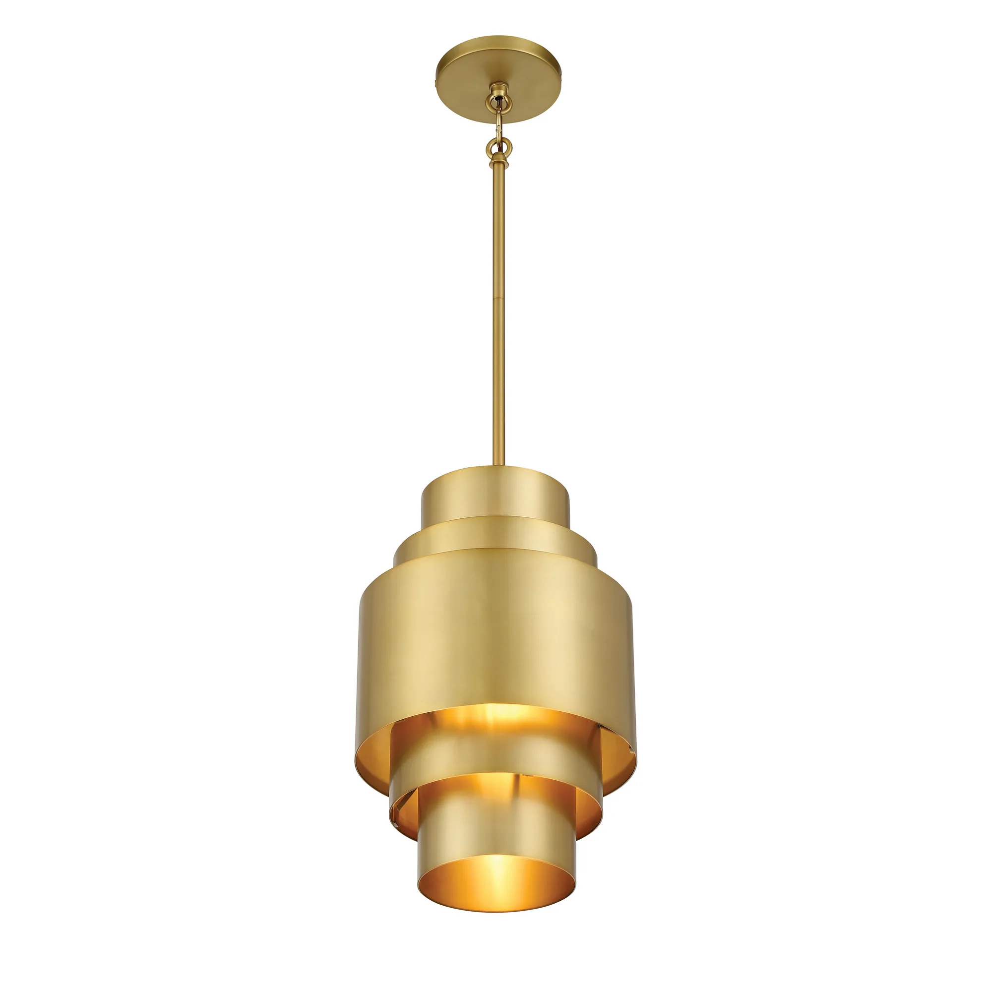 SpyGlass Terrace 1-Light Pendant in Soft Brass