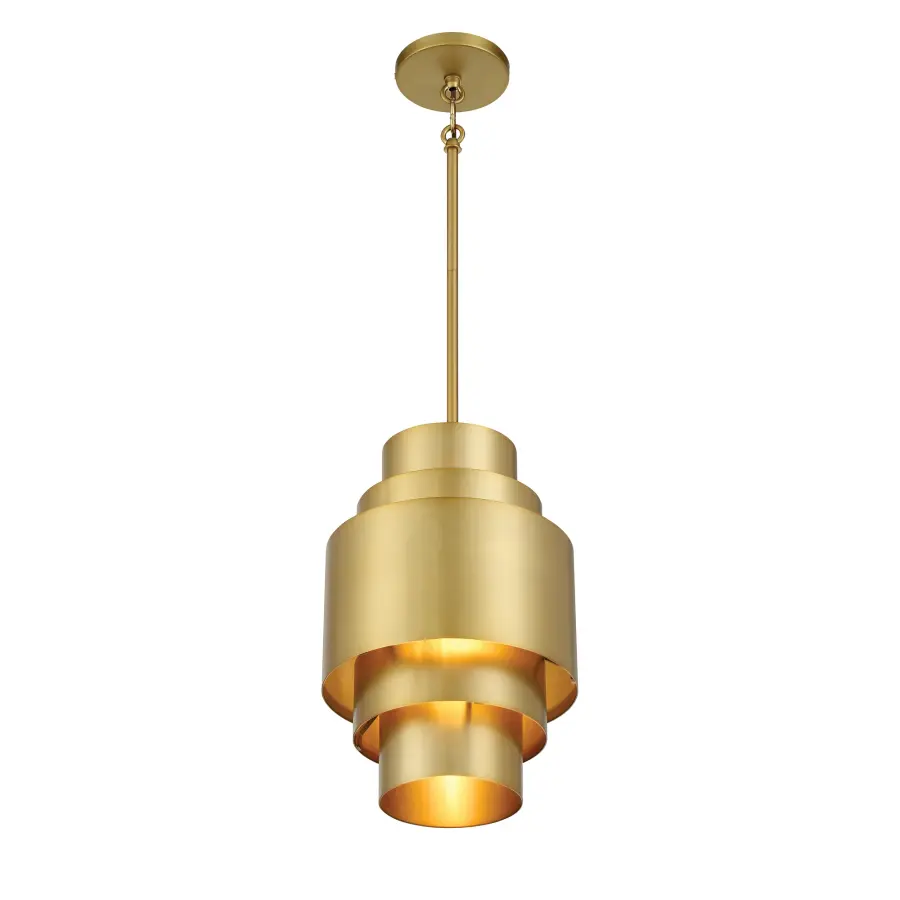 SpyGlass Terrace 1-Light Pendant in Soft Brass - Image 1