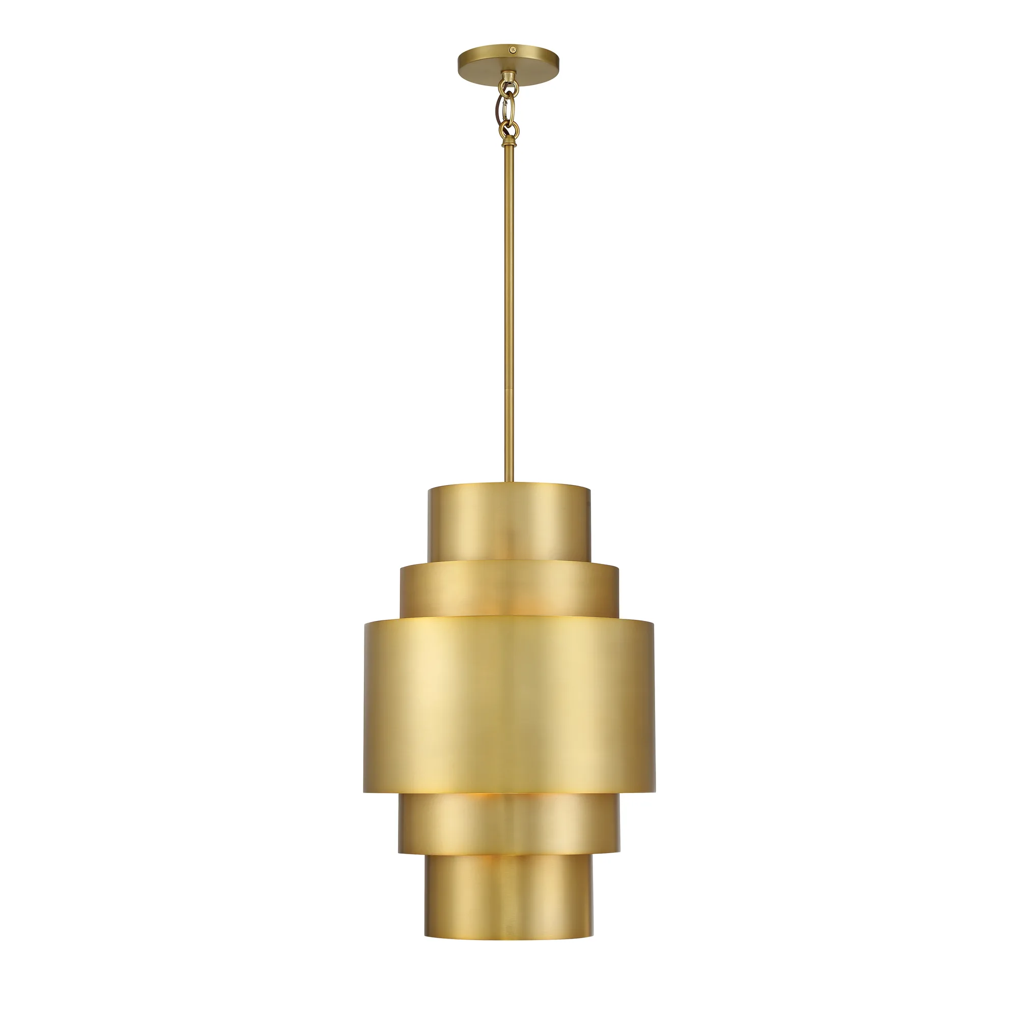 SpyGlass Terrace 3-Light Pendant in Soft Brass