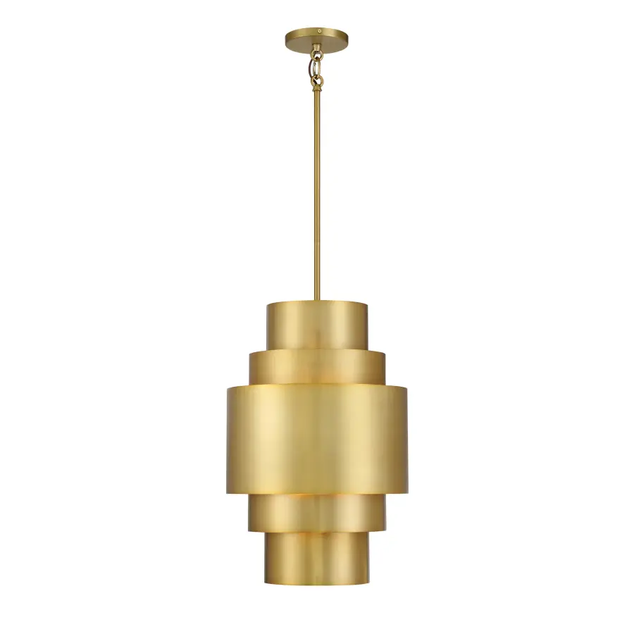 SpyGlass Terrace 3-Light Pendant in Soft Brass - Image 1