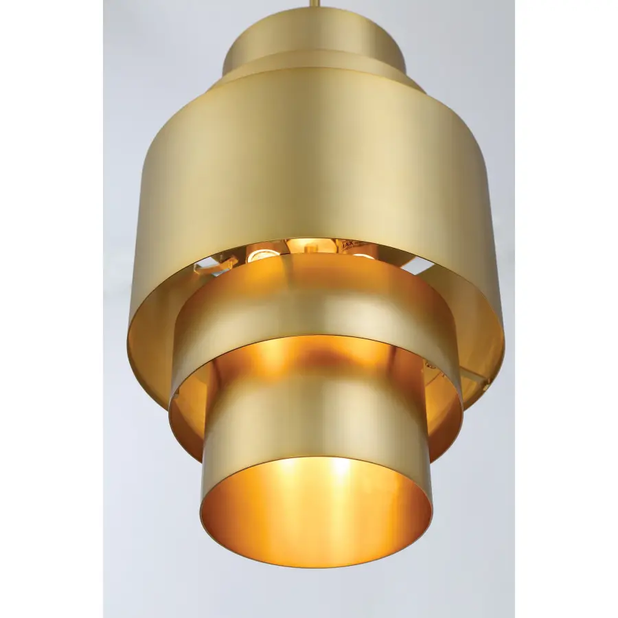 SpyGlass Terrace 3-Light Pendant in Soft Brass - Image 2