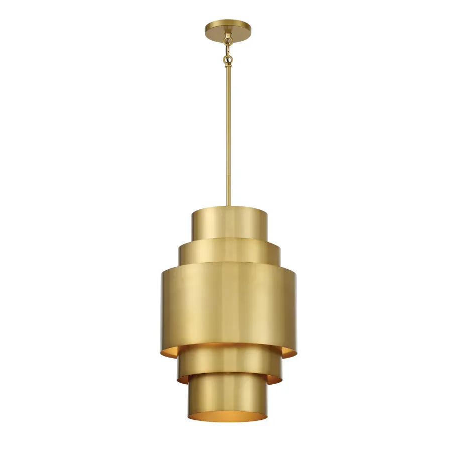 SpyGlass Terrace 3-Light Pendant in Soft Brass - Image 4
