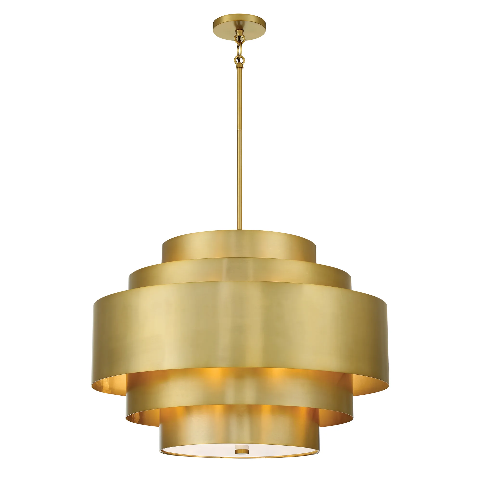 SpyGlass Terrace 5-Light Pendant in Soft Brass