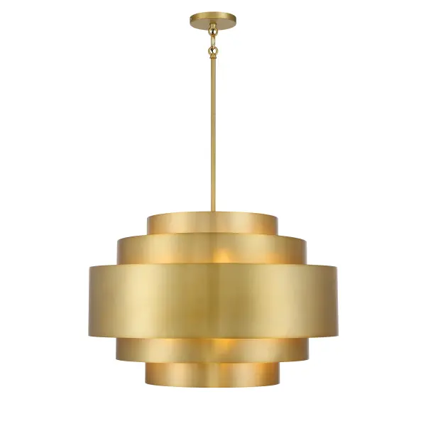 SpyGlass Terrace 5-Light Pendant in Soft Brass - Image 4