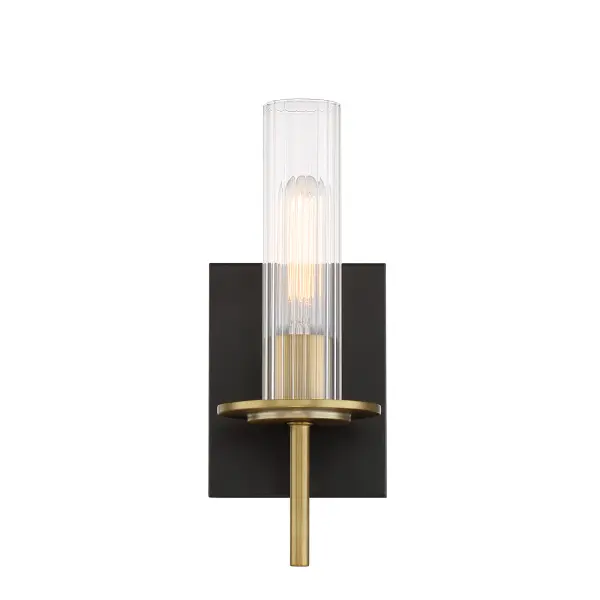 Classic Vanity Light with Vintage-Inspired Ribbed Glass Detail - Image 4