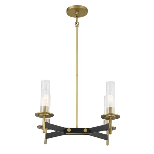 Compact Traditional Chandelier with Vintage Industrial Charm - Image 1