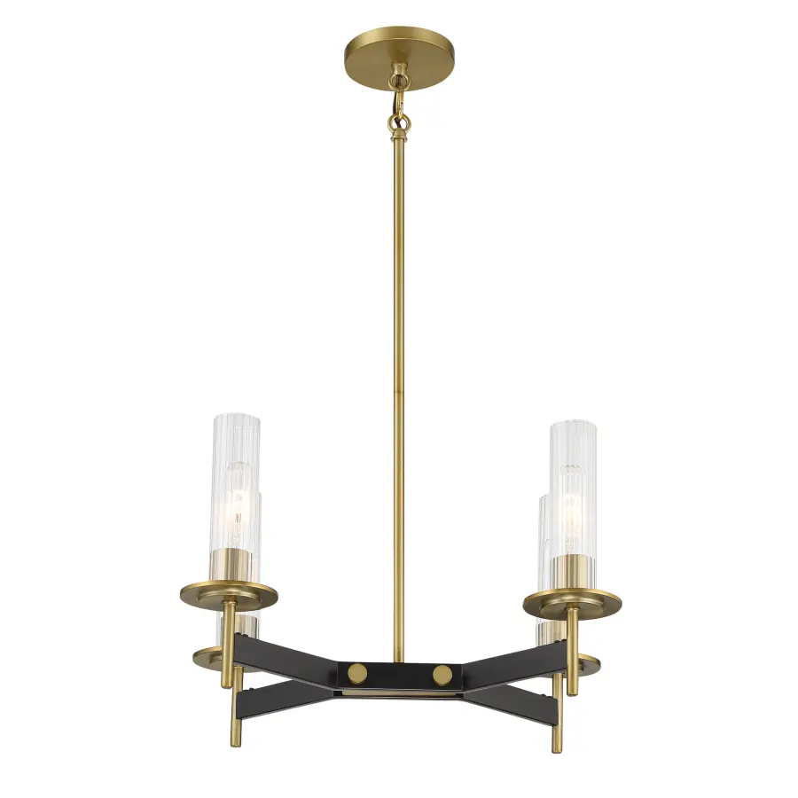 Compact Traditional Chandelier with Vintage Industrial Charm - Image 1