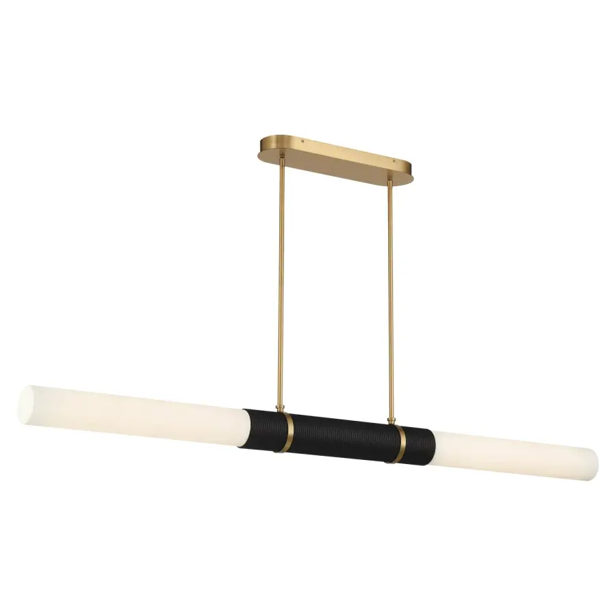 Linthor 64" LED Linear Chandelier in Legacy Brass - Image 1