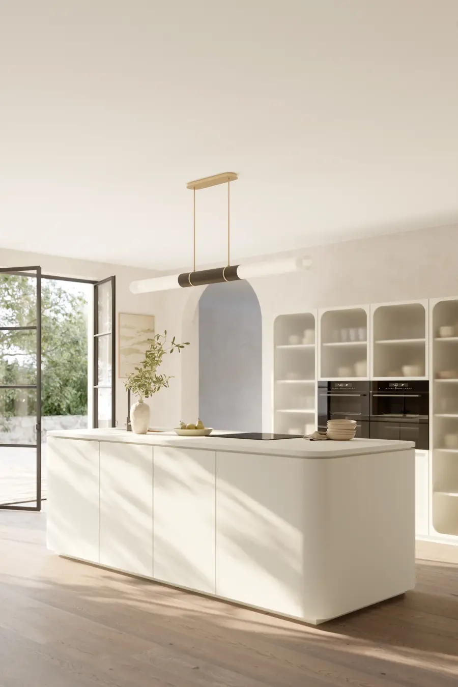 Linthor 64" LED Linear Chandelier in Legacy Brass - Image 3