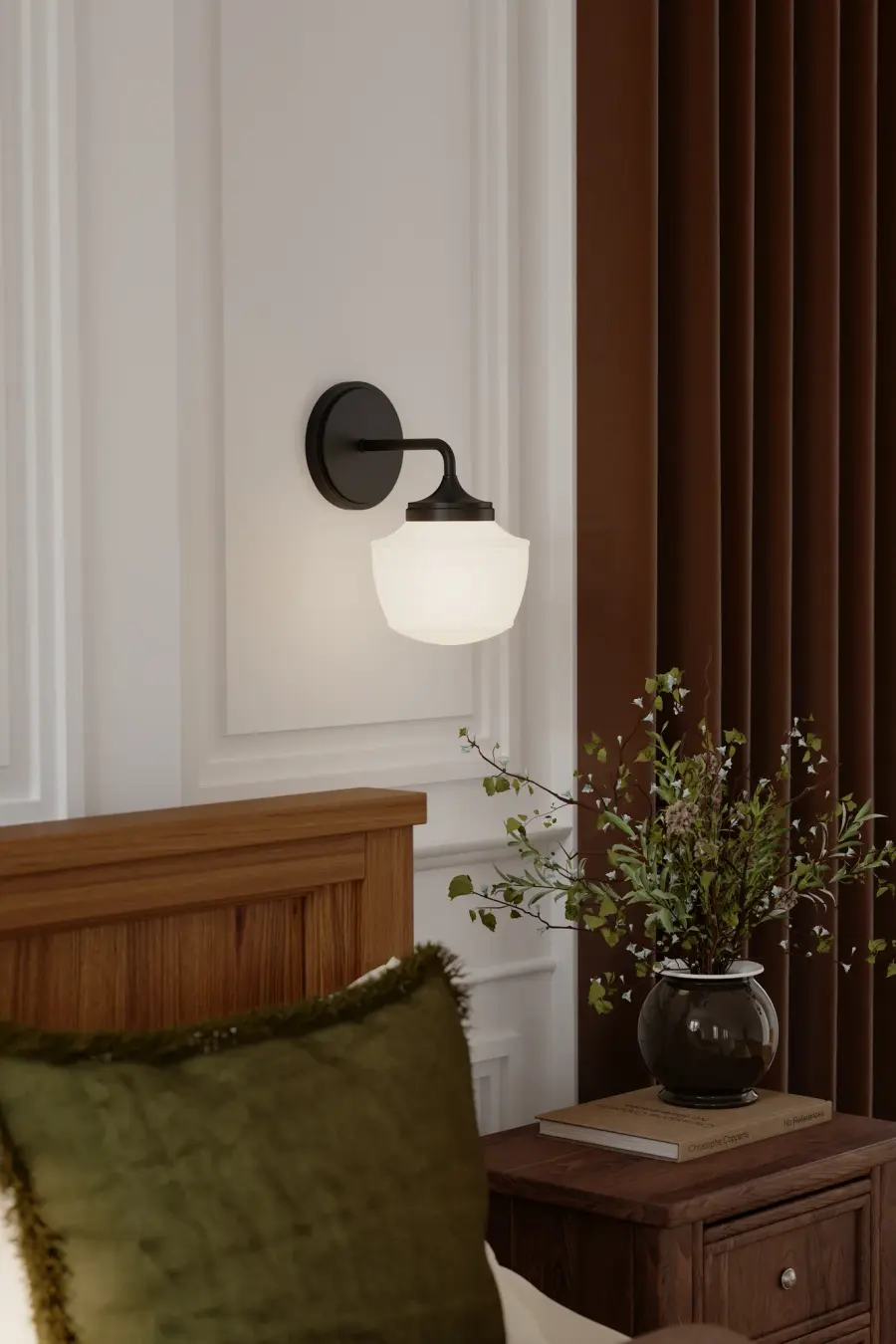 Cornwell 10" 1-Light Bath Sconce in Dark Matte Black - Image 2