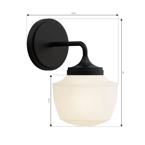Cornwell 10" 1-Light Bath Sconce in Dark Matte Black - Image 3