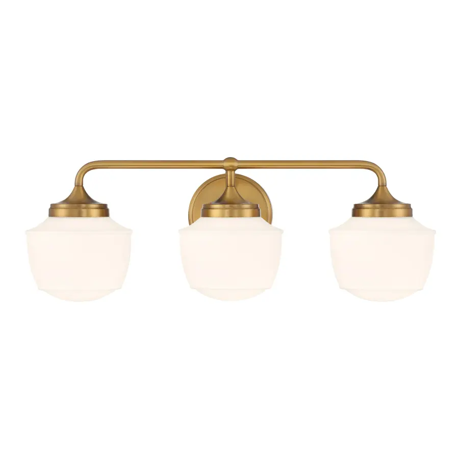 Cornwell 3-Light Bath Vanity in Aged Brass - Image 1
