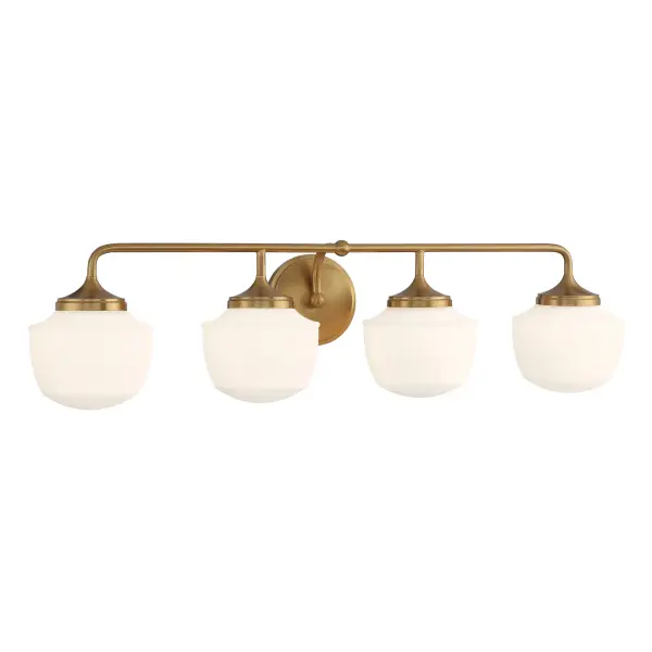 Cornwell 4-Light Bath Vanity in Aged Brass - Image 3