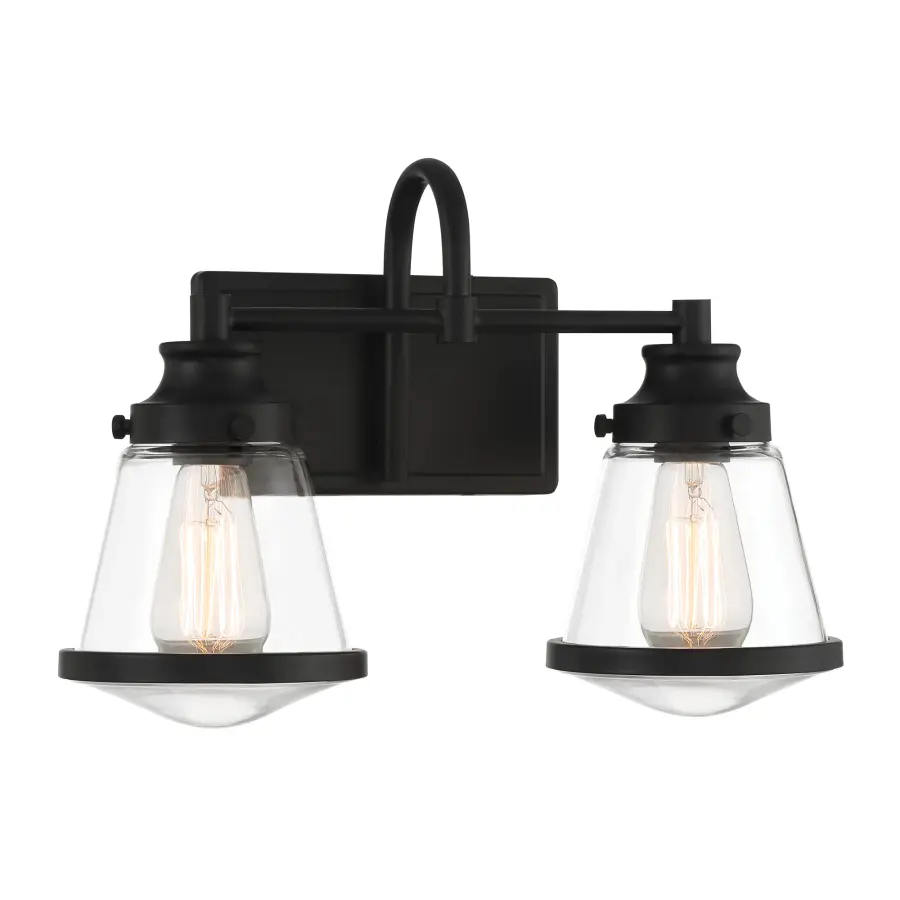 Mannsdale 2-Light Bath Vanity in Coal Black - Image 3