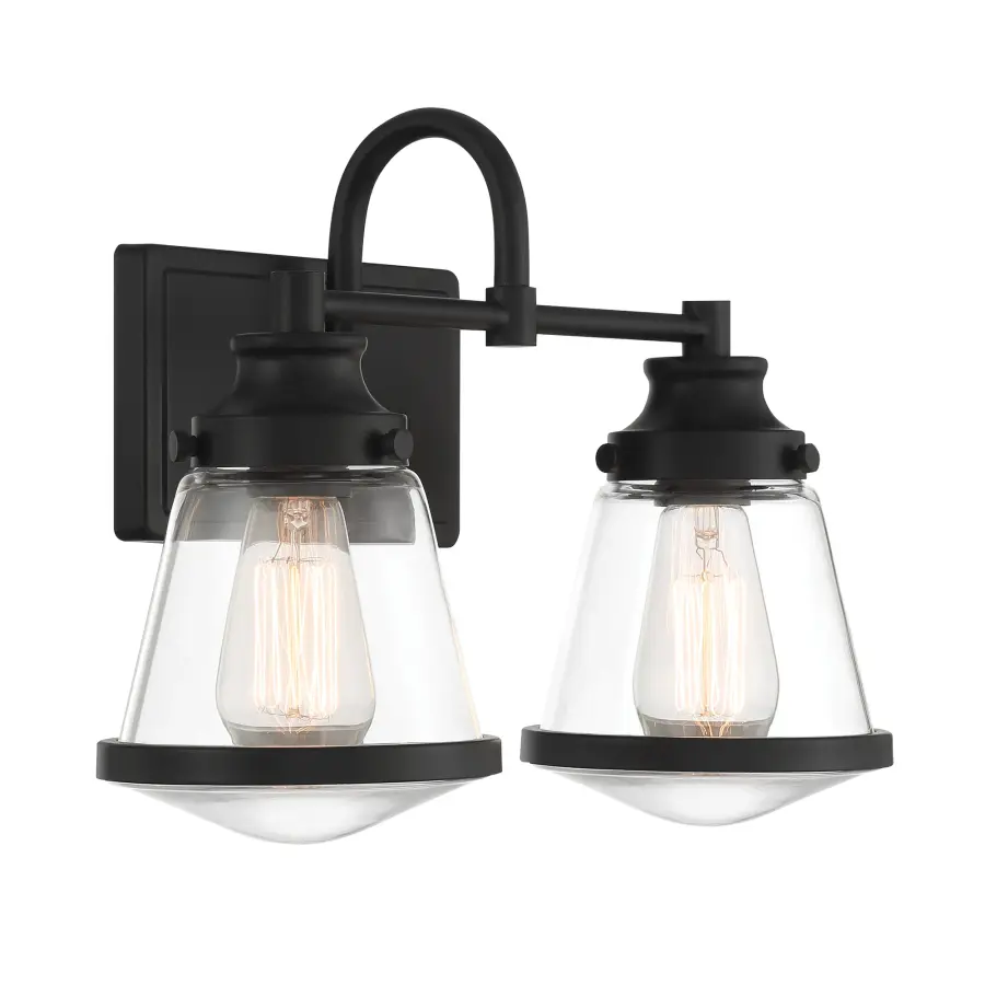Mannsdale 2-Light Bath Vanity in Coal Black - Image 4