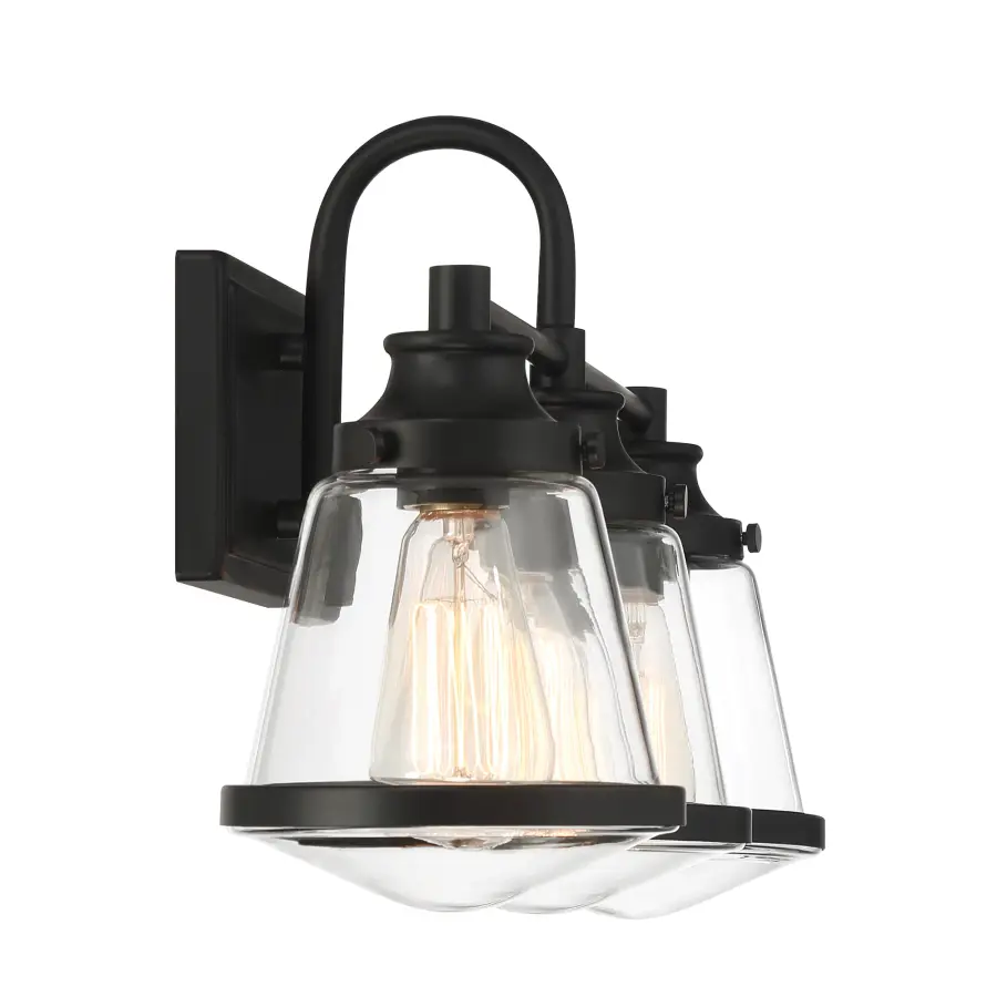 Mannsdale 3-Light Bath Vanity in Coal Black - Image 3