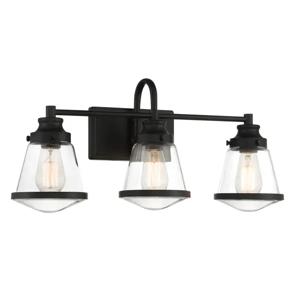 Mannsdale 3-Light Bath Vanity in Coal Black - Image 4