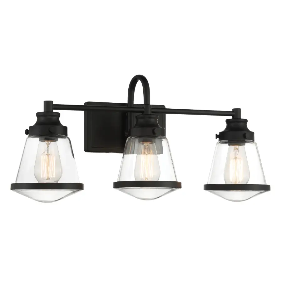 Mannsdale 3-Light Bath Vanity in Coal Black - Image 4