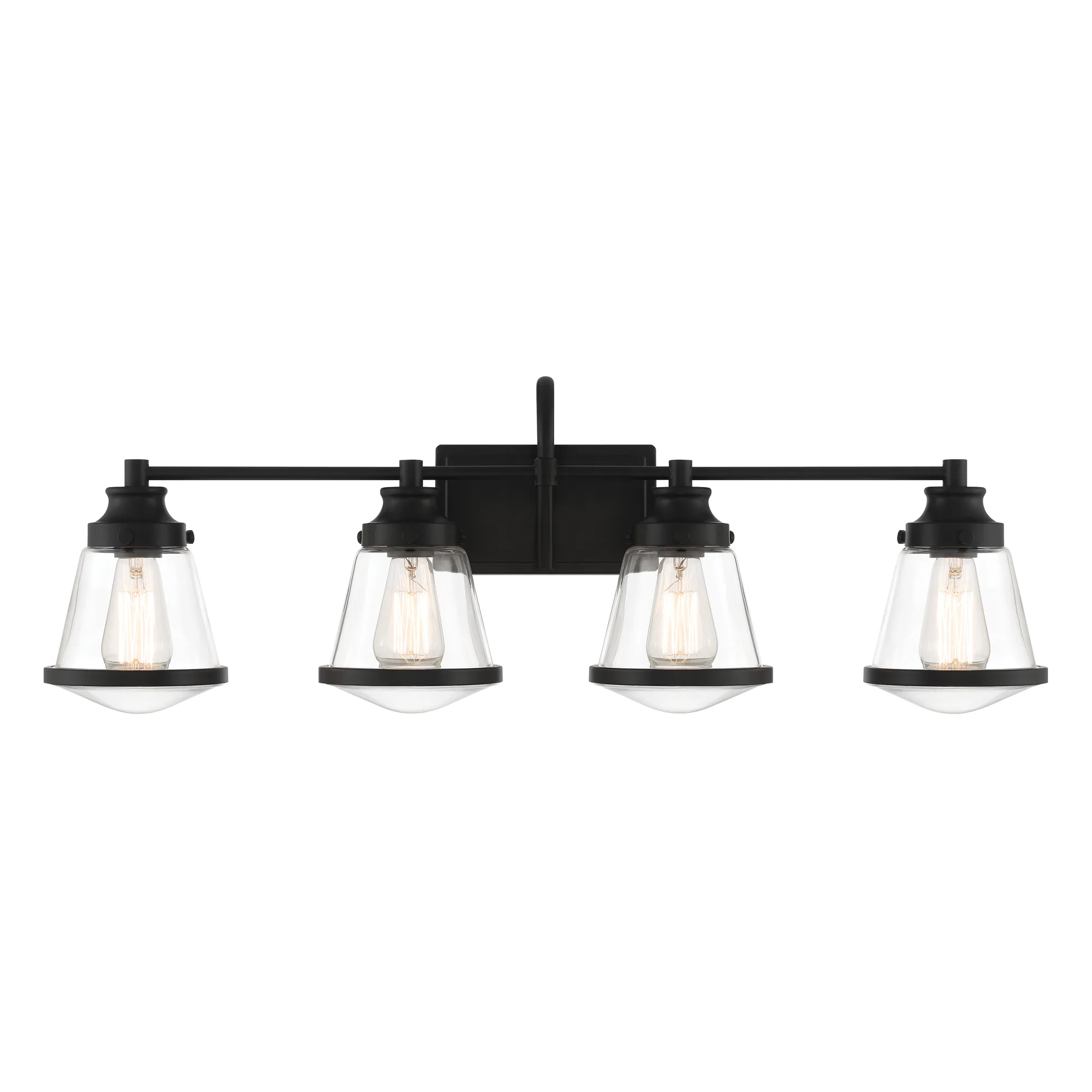 Mannsdale 4-Light Bath Vanity in Coal Black