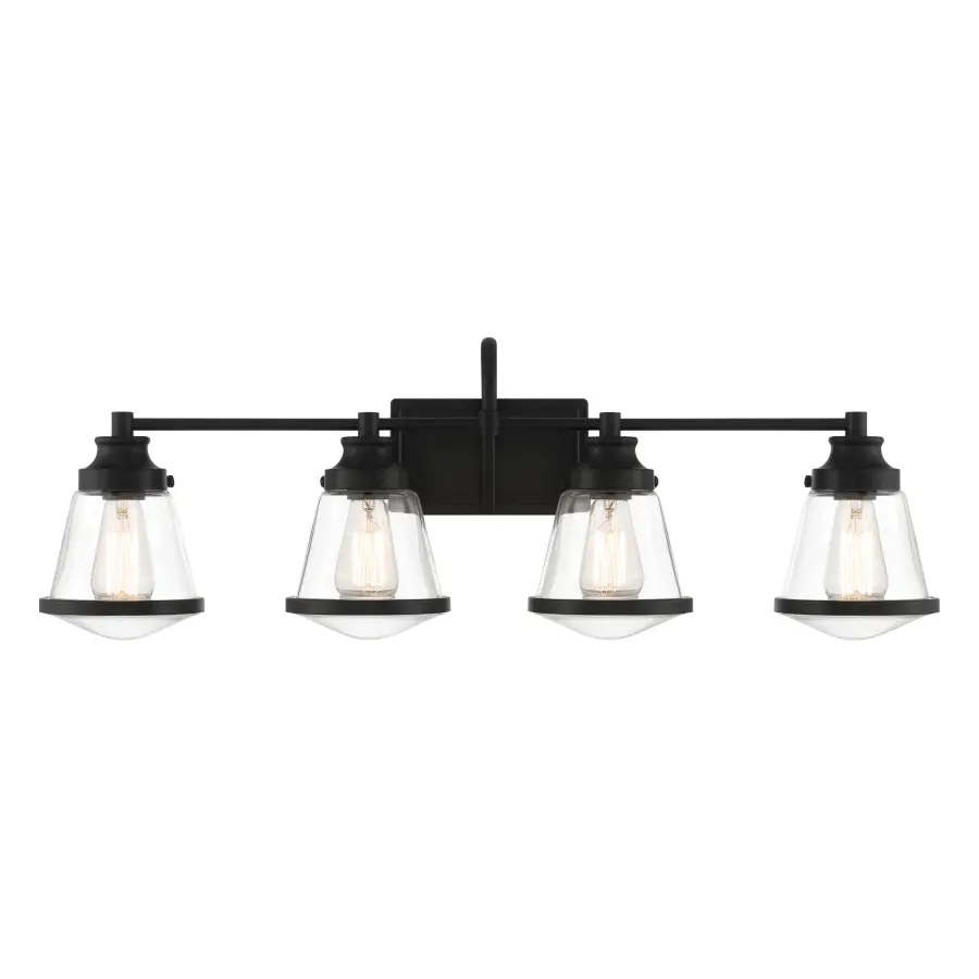 Mannsdale 4-Light Bath Vanity in Coal Black - Image 1