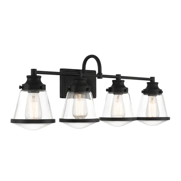 Mannsdale 4-Light Bath Vanity in Coal Black - Image 4