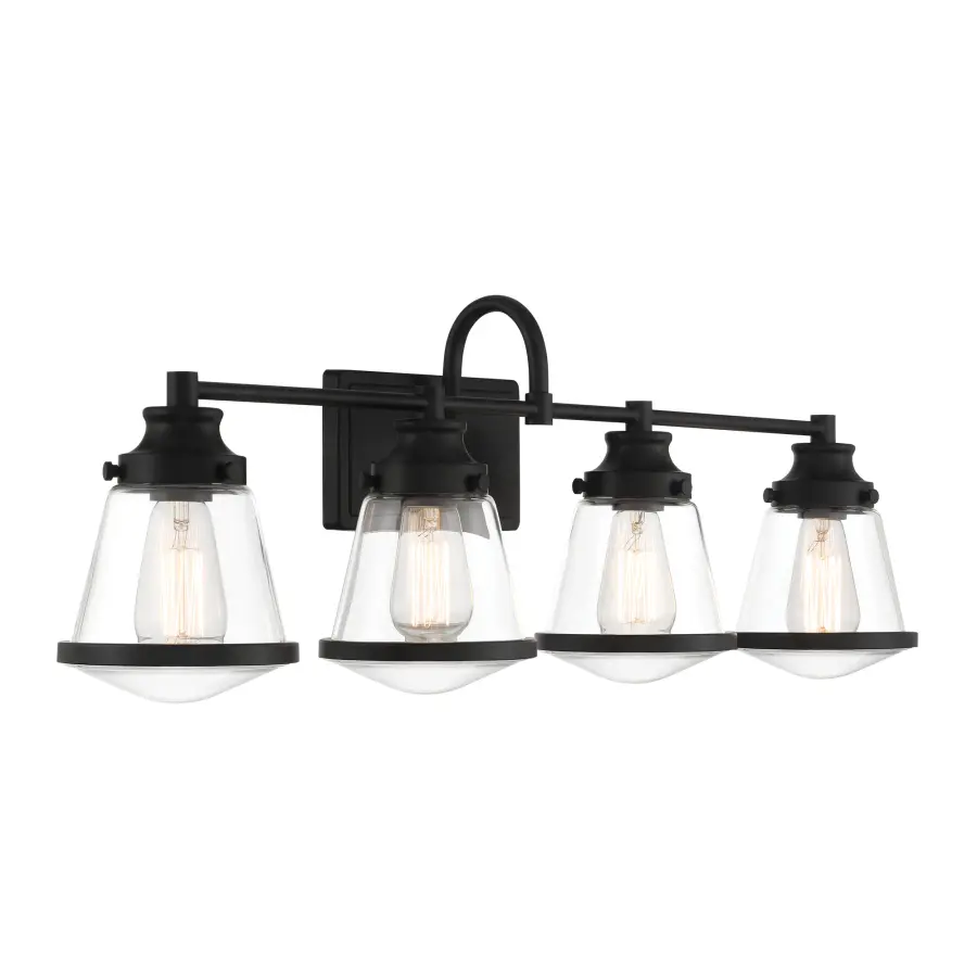 Mannsdale 4-Light Bath Vanity in Coal Black - Image 4