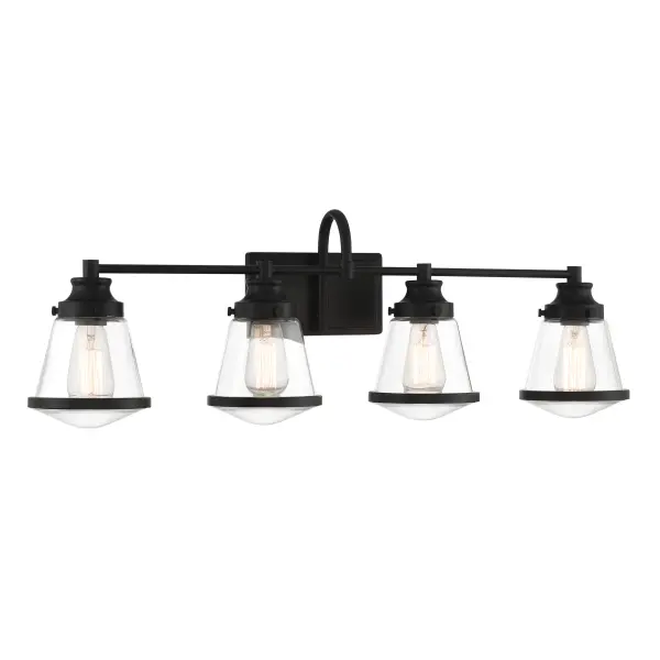 Mannsdale 4-Light Bath Vanity in Coal Black - Image 5