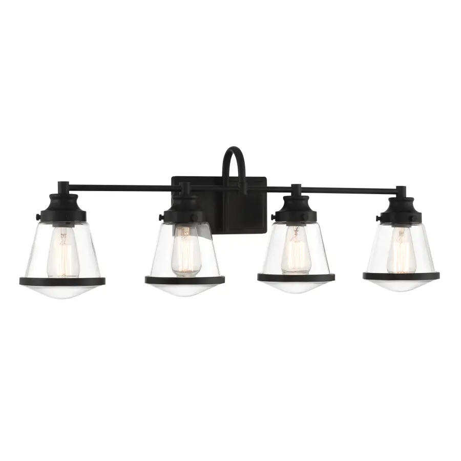 Mannsdale 4-Light Bath Vanity in Coal Black - Image 5