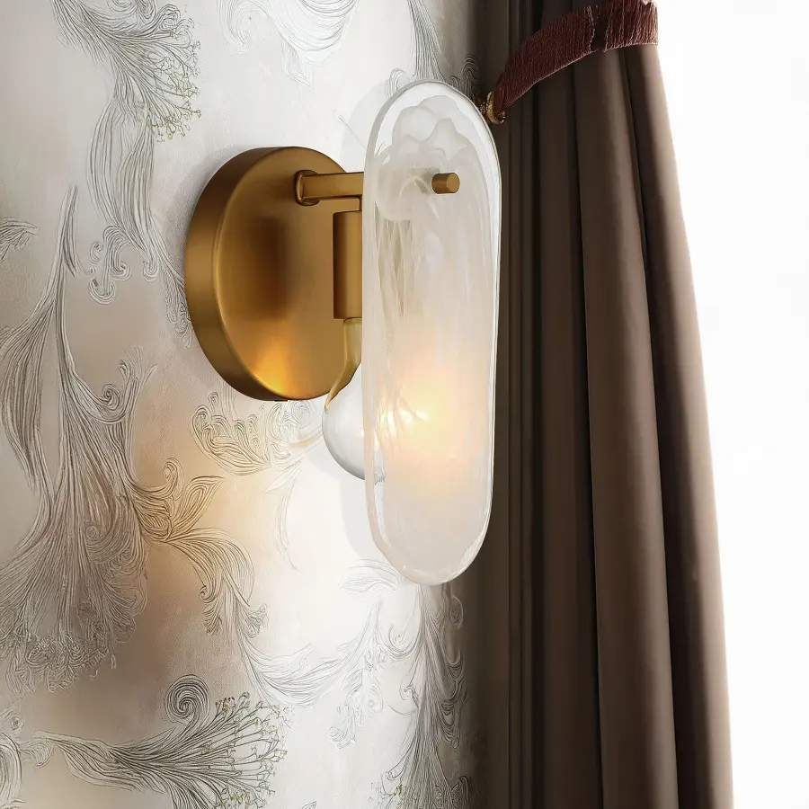 Oldmill 9.75" Legacy Brass Wall Sconce with Alabaster Glass - Image 3