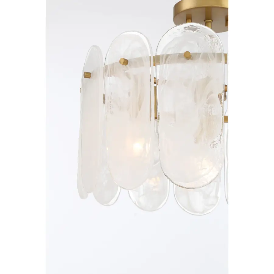 Oldmill 18.25" 3-Light Semi Flush in Legacy Brass - Image 3