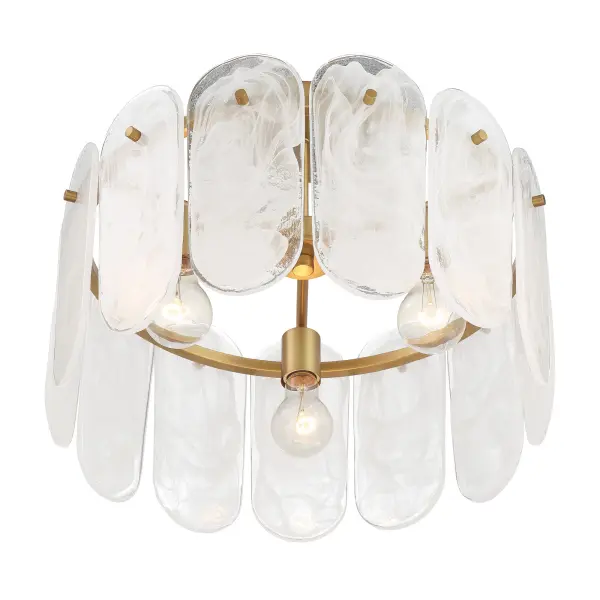 Oldmill 18.25" 3-Light Semi Flush in Legacy Brass - Image 4