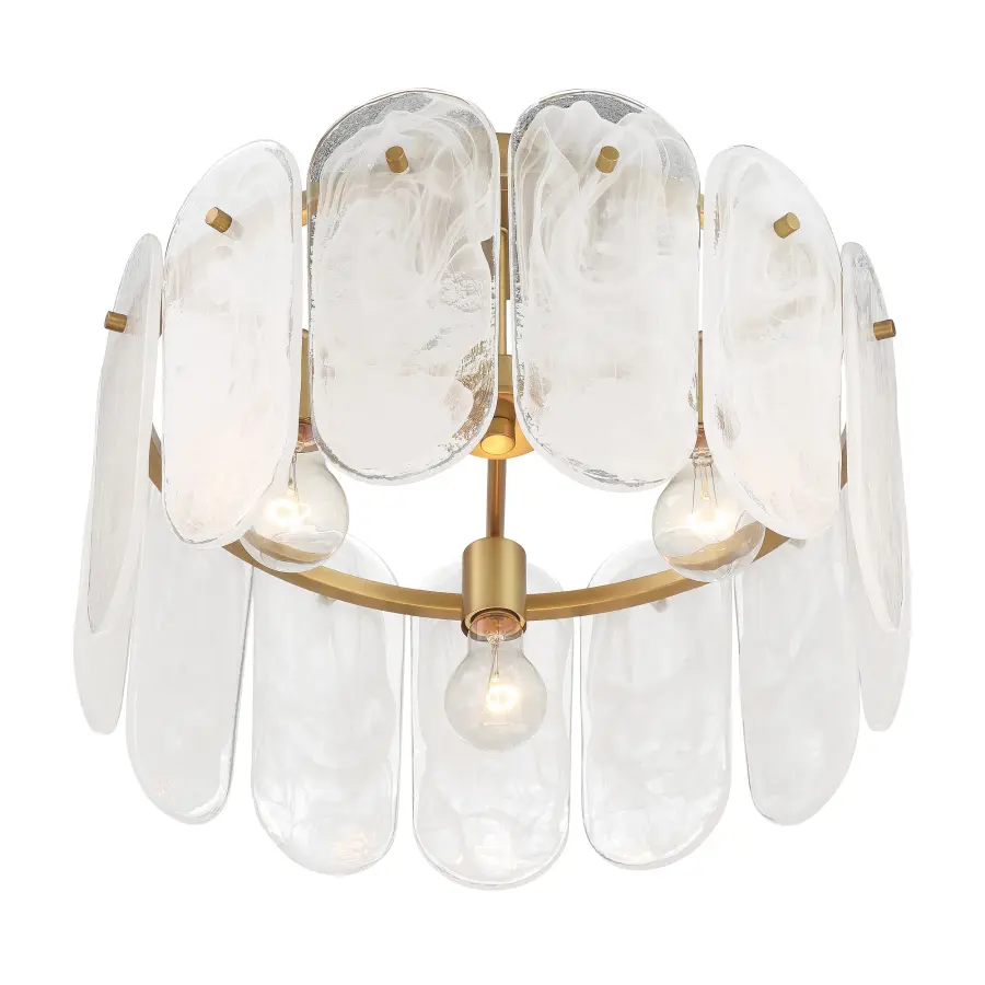 Oldmill 18.25" 3-Light Semi Flush in Legacy Brass - Image 4
