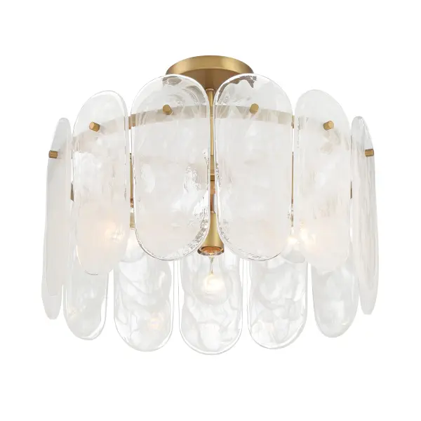 Oldmill 18.25" 3-Light Semi Flush in Legacy Brass - Image 5