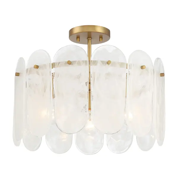 Oldmill 18.25" 3-Light Semi Flush in Legacy Brass - Image 6