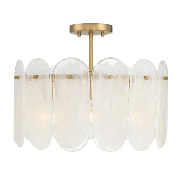 Oldmill 18.25" 3-Light Semi Flush in Legacy Brass - Image 7