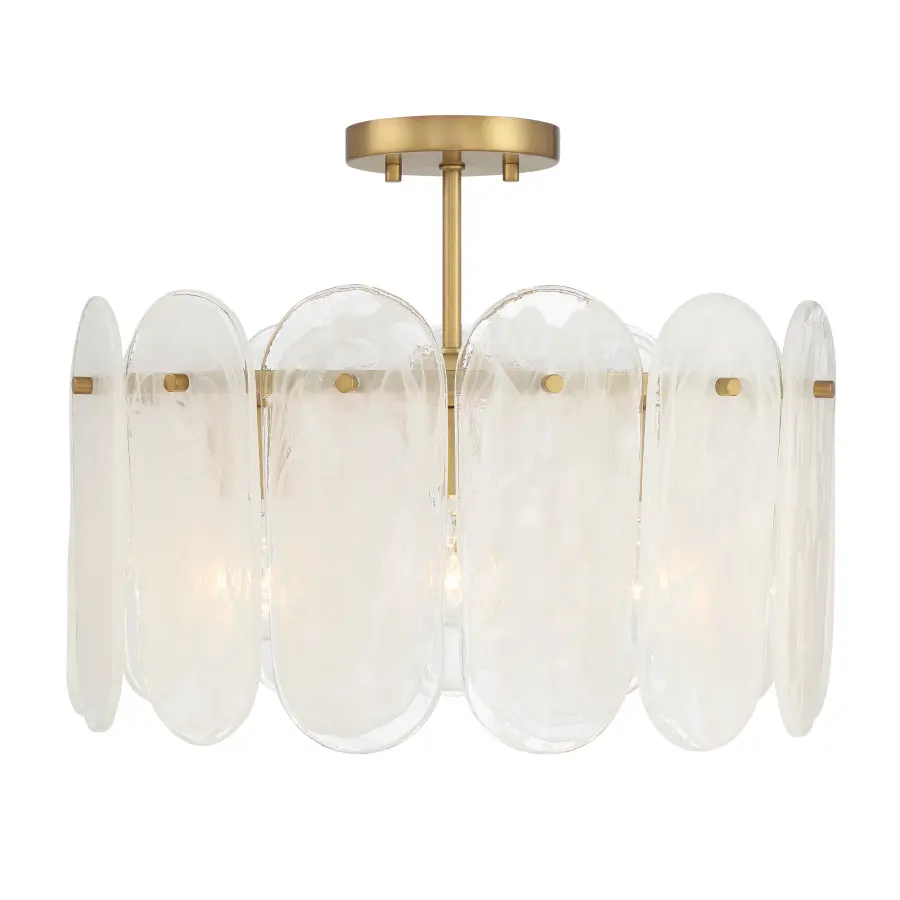 Oldmill 18.25" 3-Light Semi Flush in Legacy Brass - Image 7