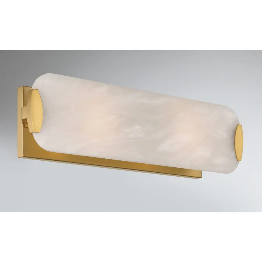 Glowstone 18" Legacy Brass Wall Sconce with Alabaster - Image 2