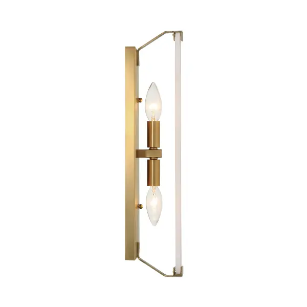 Glowstone 18" Legacy Brass Wall Sconce with Alabaster - Image 3