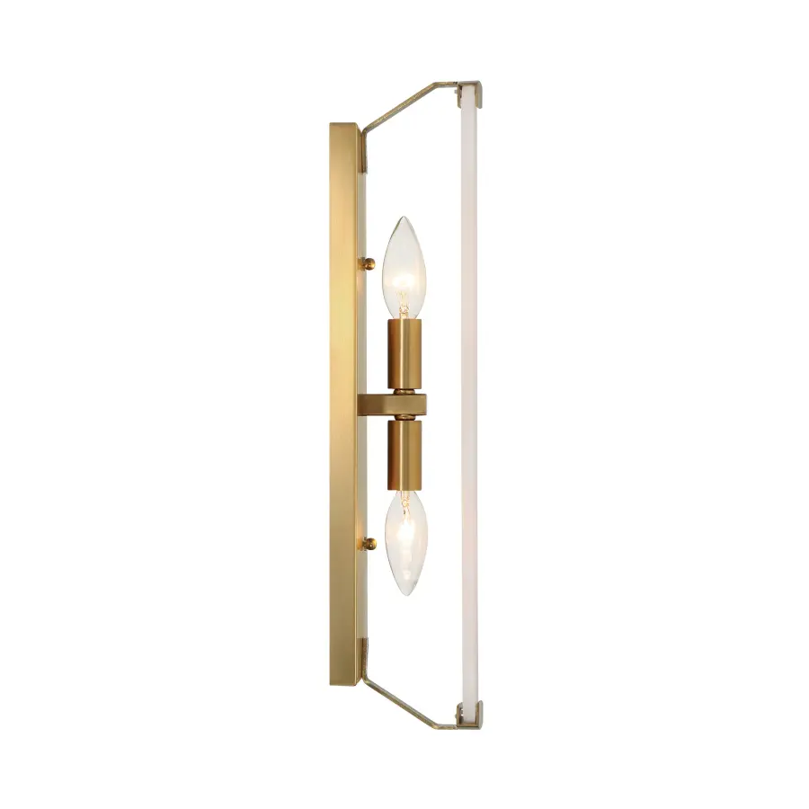 Glowstone 18" Legacy Brass Wall Sconce with Alabaster - Image 3