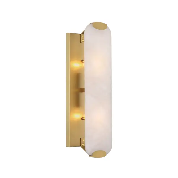 Glowstone 18" Legacy Brass Wall Sconce with Alabaster - Image 4