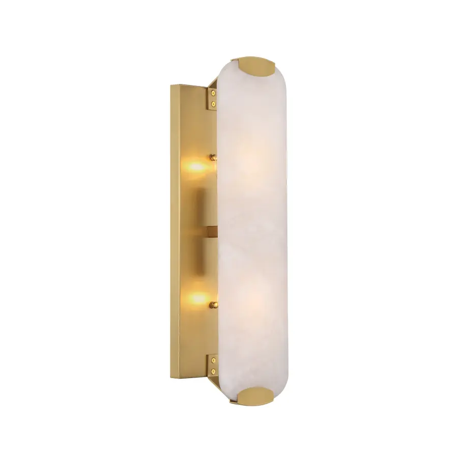 Glowstone 18" Legacy Brass Wall Sconce with Alabaster - Image 4