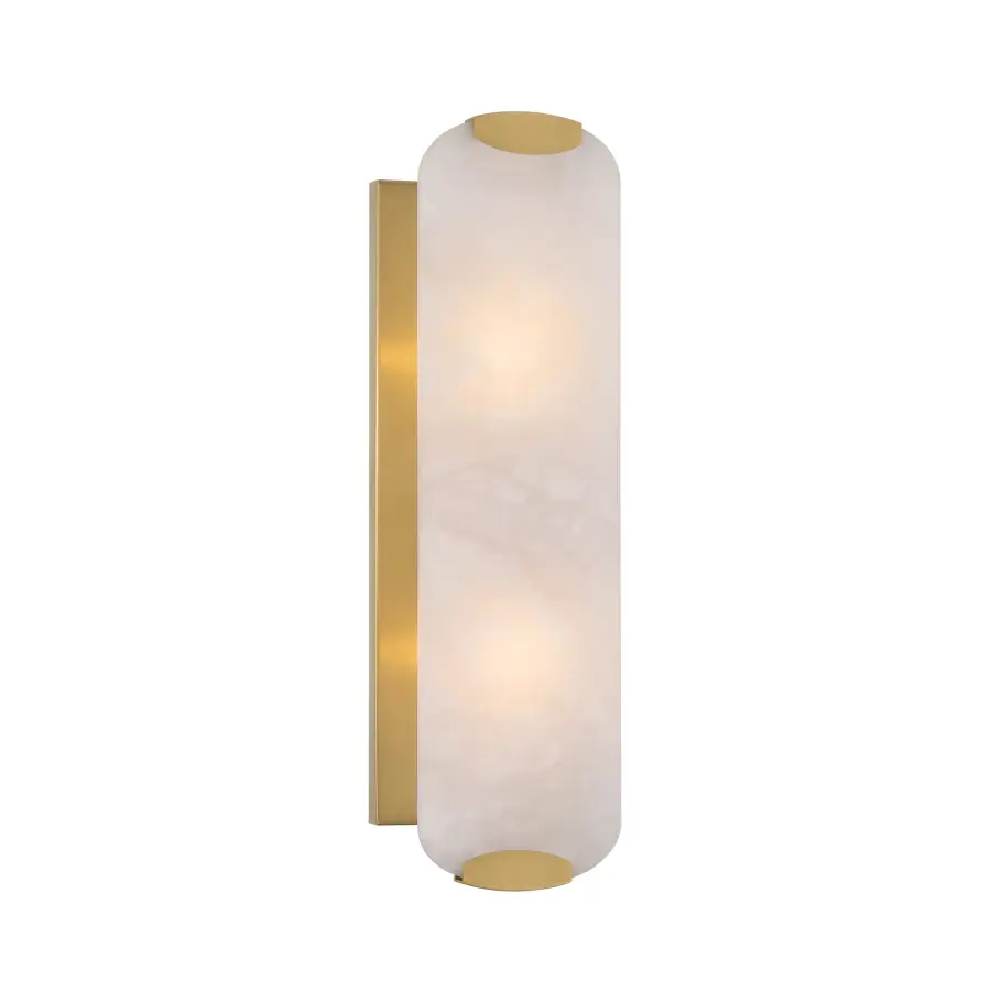 Glowstone 18" Legacy Brass Wall Sconce with Alabaster - Image 5