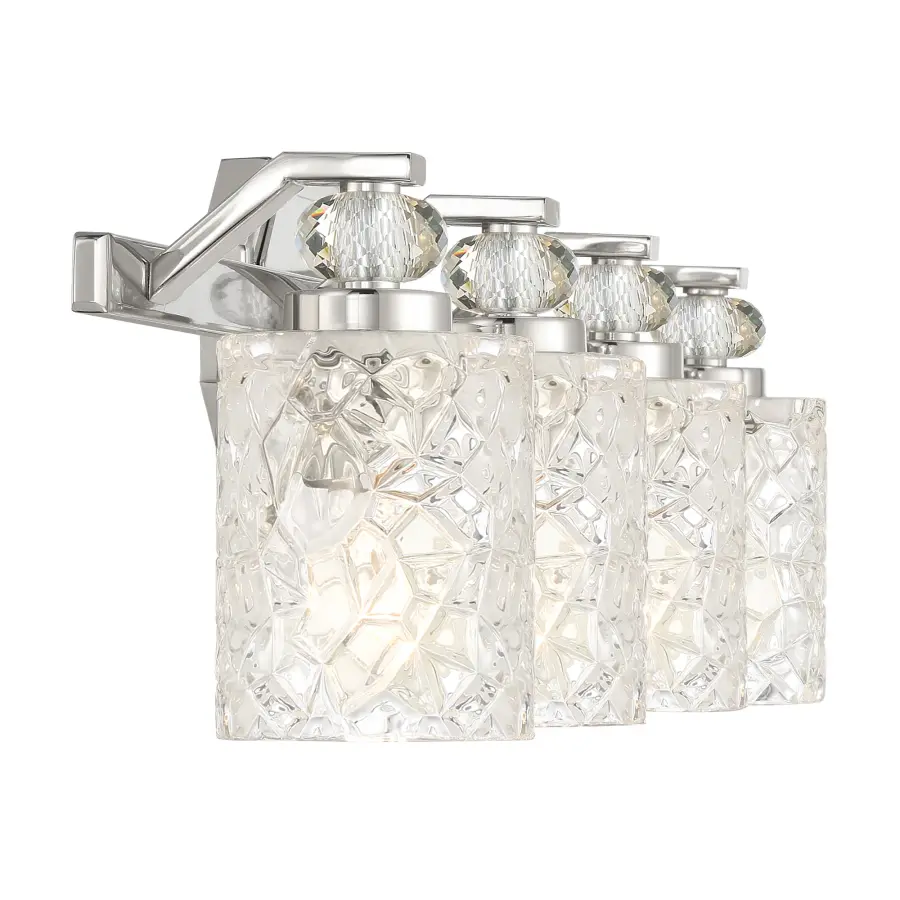 Crystal Kay 4-Light Bath Vanity in Chrome - Image 3