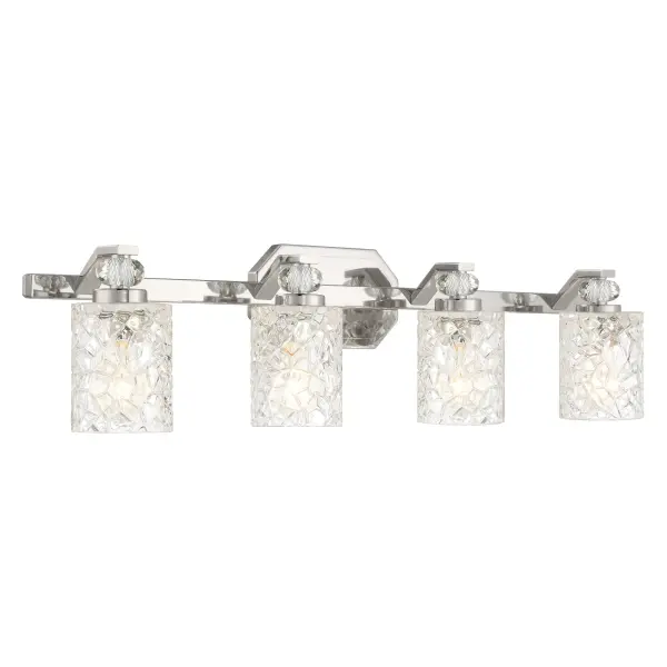 Crystal Kay 4-Light Bath Vanity in Chrome - Image 4