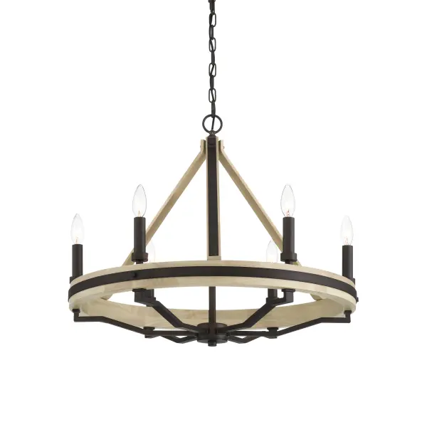 Sonoma 26" 6-Light Chandelier in Dark Bronze - Image 1