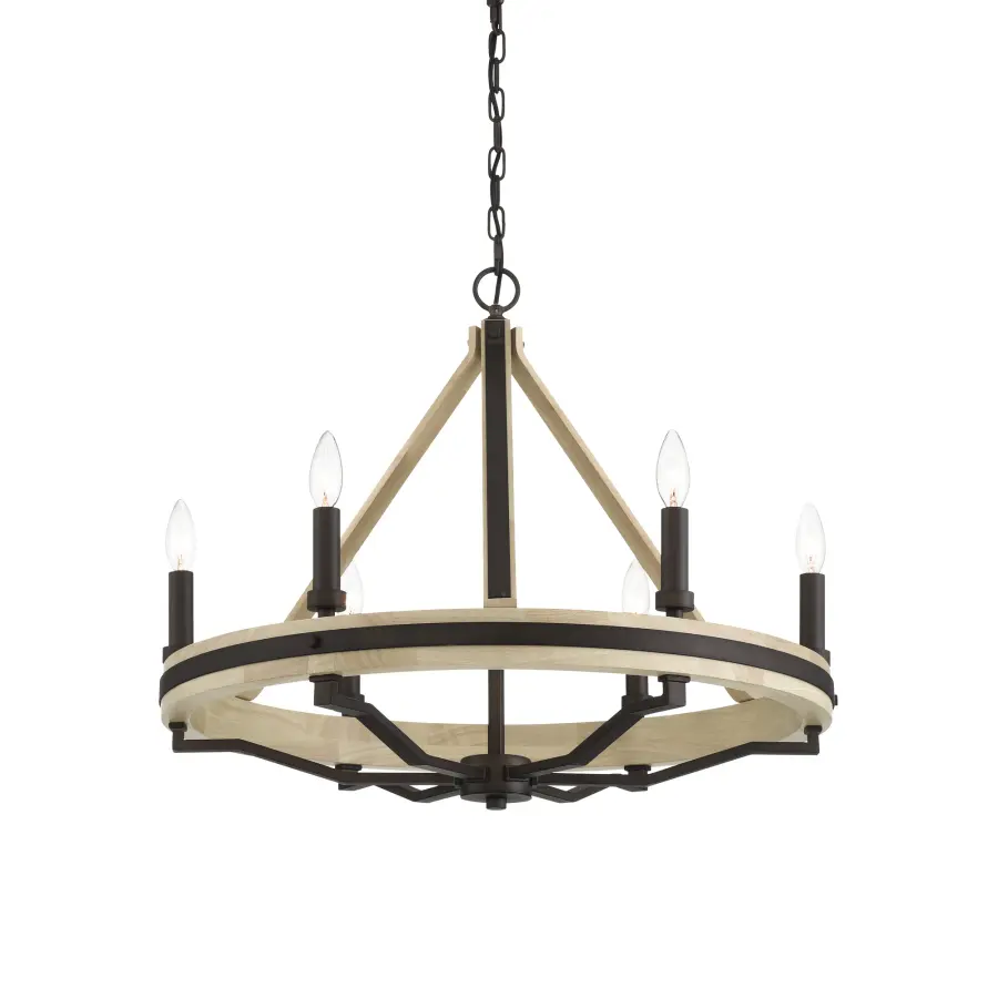 Sonoma 26" 6-Light Chandelier in Dark Bronze - Image 1