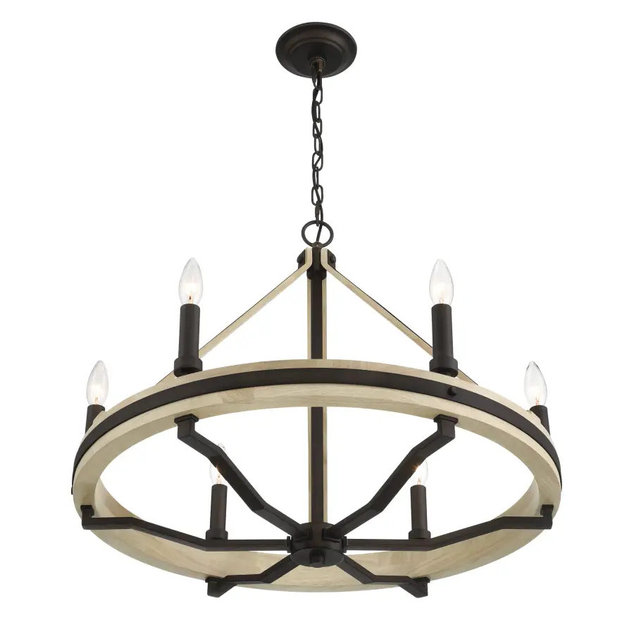 Sonoma 26" 6-Light Chandelier in Dark Bronze - Image 7